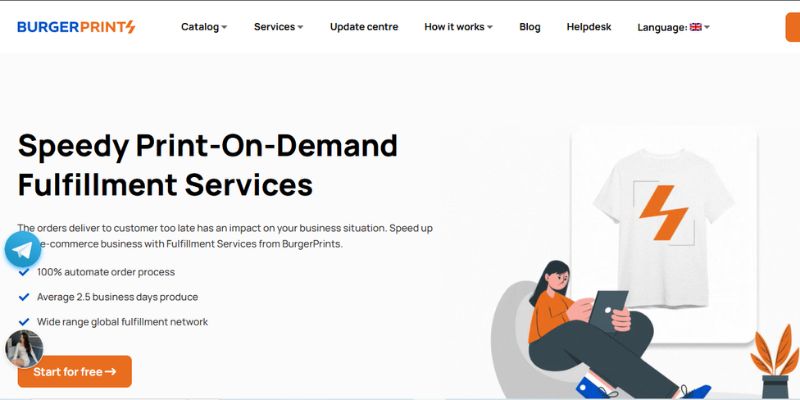 BurgerPrints làm dropshipping quần áo đến Anh hiệu quả 2025
