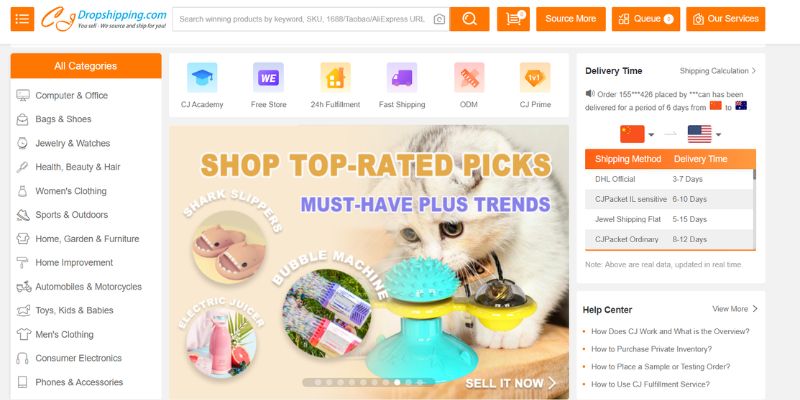 CJ dropshipping làm dropshipping quần áo đến Anh
